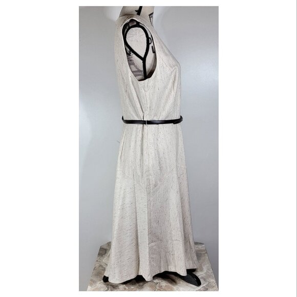 Classiques Entier Tweed-Like Sleeveless Dress, Cream, Womens Size 12 - Picture 5 of 7